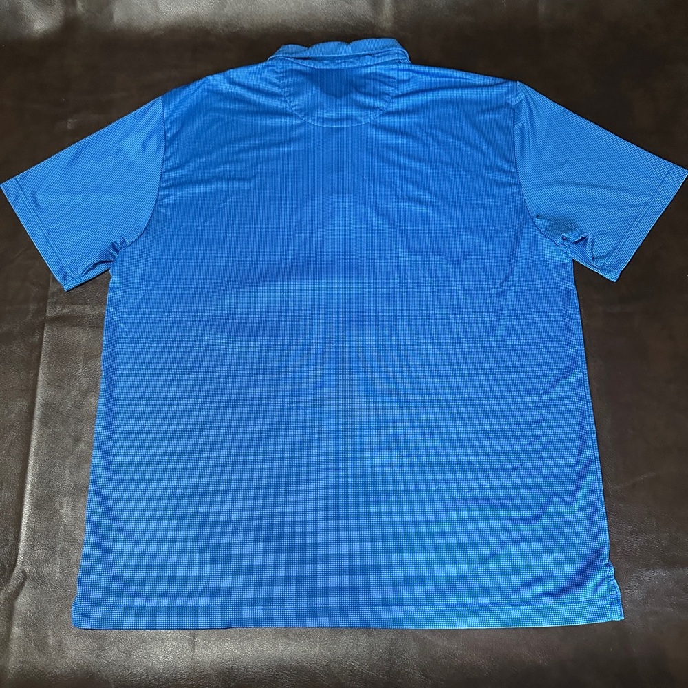 Callaway Polo Shirt Short Sleeve Opti-Dri Blue Square Golf Shirt XL - Picture 6 of 6